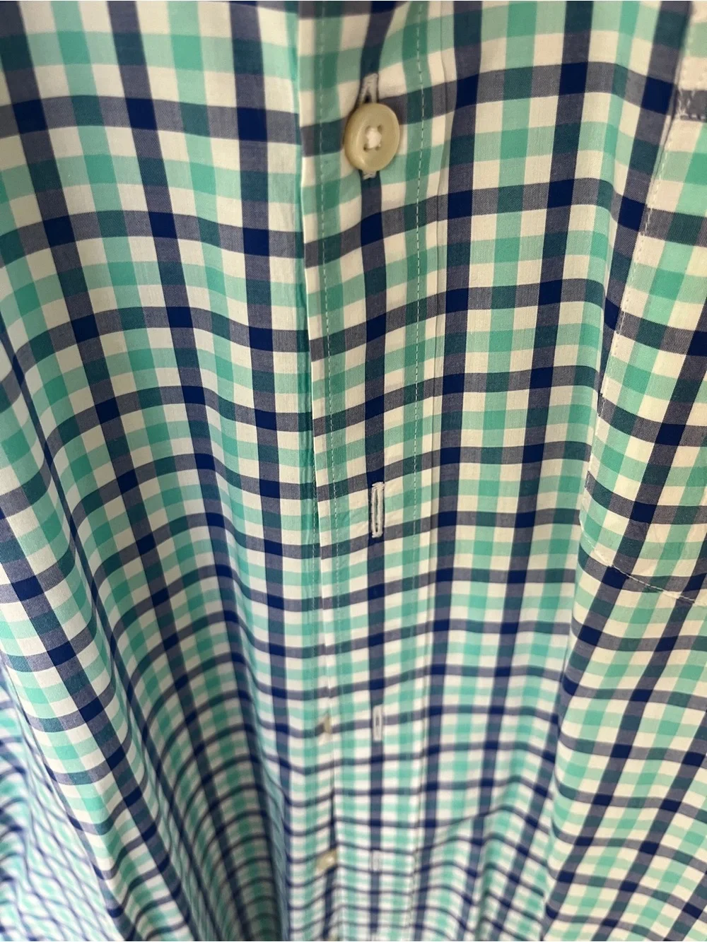 J. Crew Blue and Green Plaid Long-Sleeve Button-Down Dress Shirt